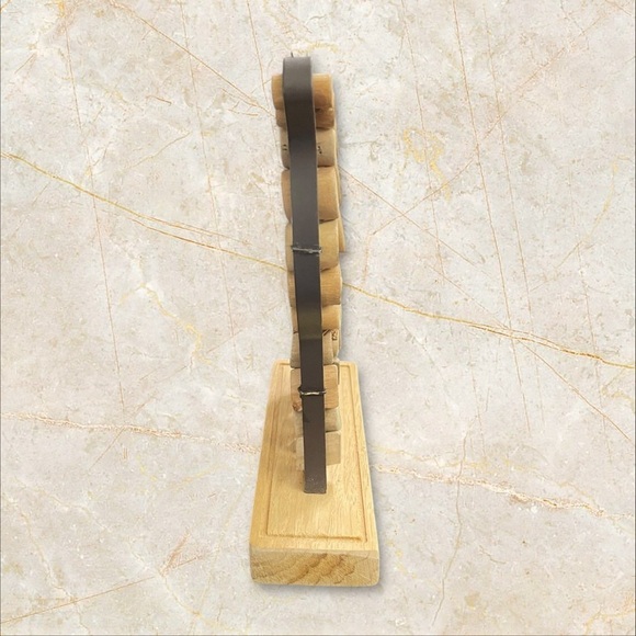 Pink Zebra Cork Wood Metal Deers 8.25"x5.75x2" Primitive Rustic set of 2 - Picture 6 of 10